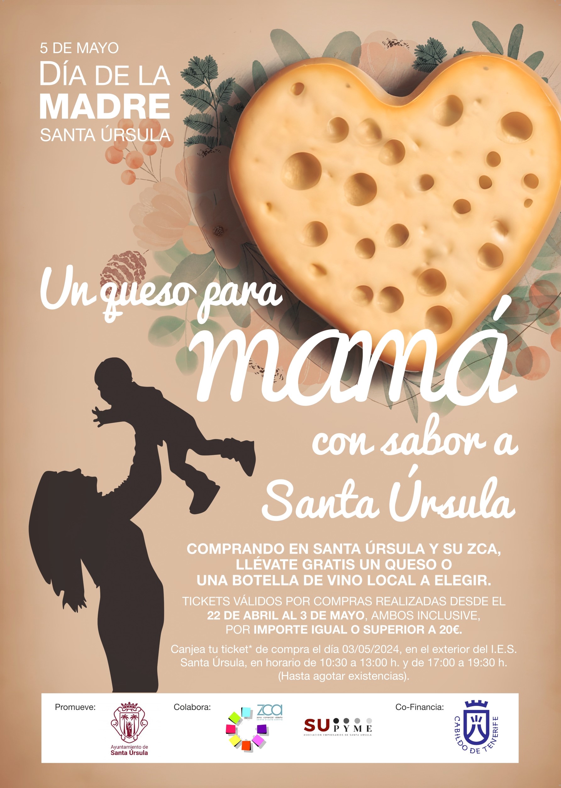 El Ayuntamiento fomenta el comercio local con la campaña ‘Un queso para mamá con sabor a Santa Úrsula’
